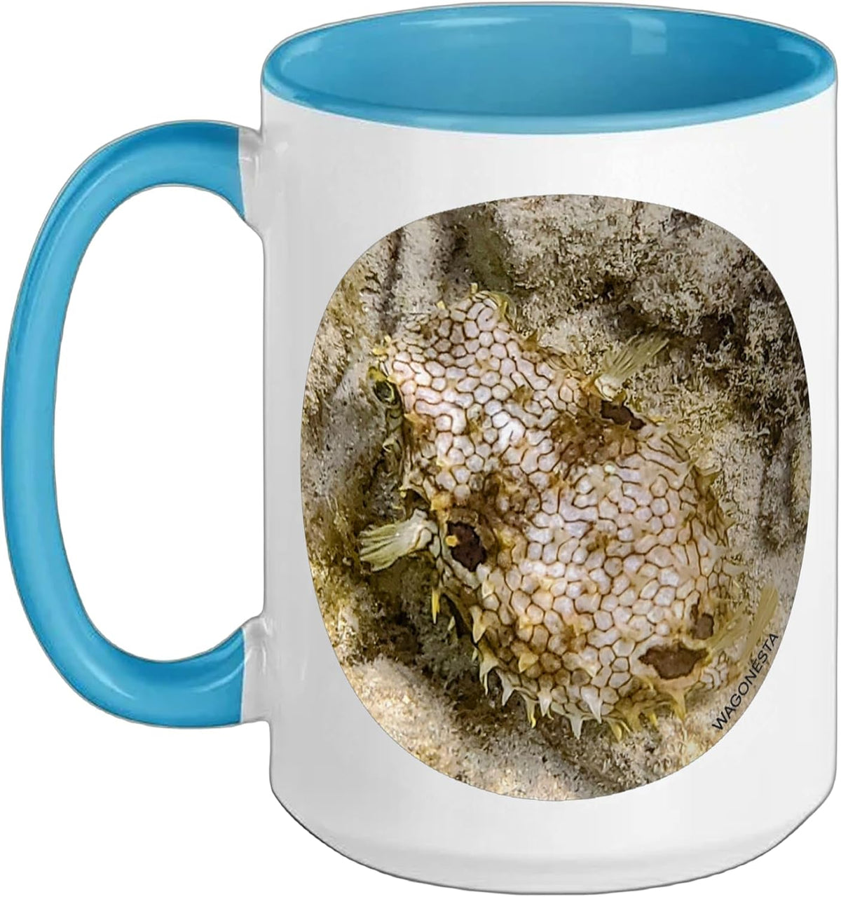 Bristle Puffer Fish In Bonaire - Underwater By Wagonesta Ceramic Mug