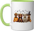 Halloween Highland Cow Pumpkin Spooky Season Costume Ceramic Mug