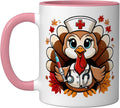 Thanksgiving Nurse Turkey Fun Holiday for Healthcare Workers Mug