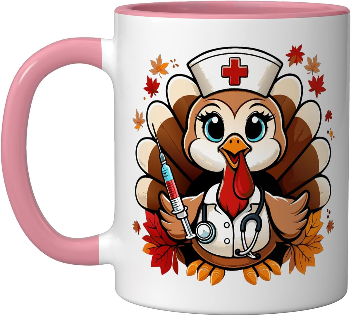 Thanksgiving Nurse Turkey Fun Holiday for Healthcare Workers Mug