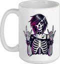 Dark Alt Skeleton Rock Hand Cute Spooky Aesthetic Ceramic Mug