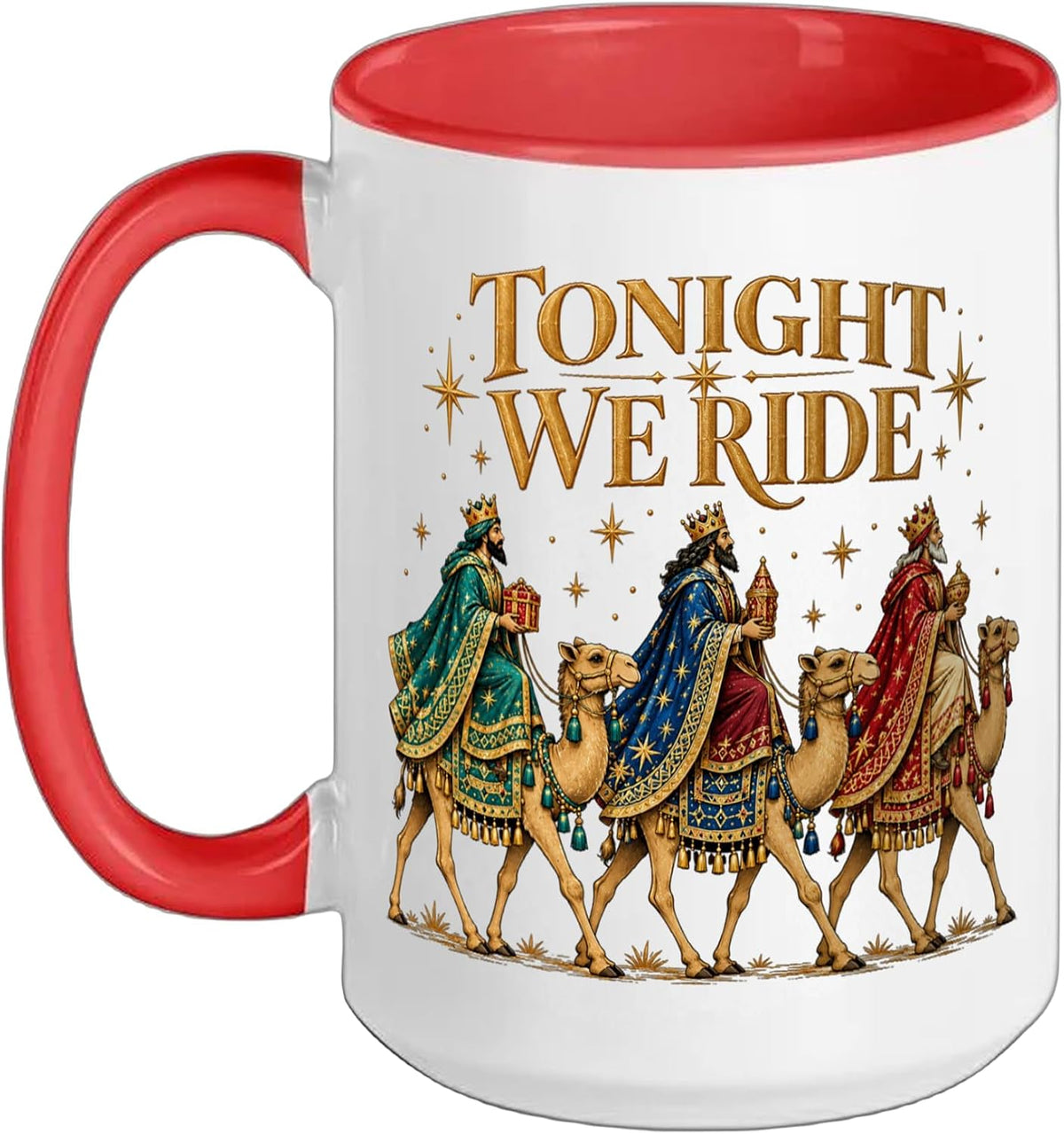 Three Kings Tonight Ride Wisemen Nativity Christmas Ceramic Mug