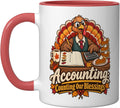 Accounting Counting Blessings Thanksgiving Office Ceramic Mug