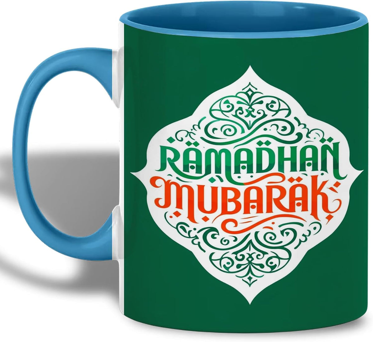 Ramadhan Mubarak Green Calligraphy Mug