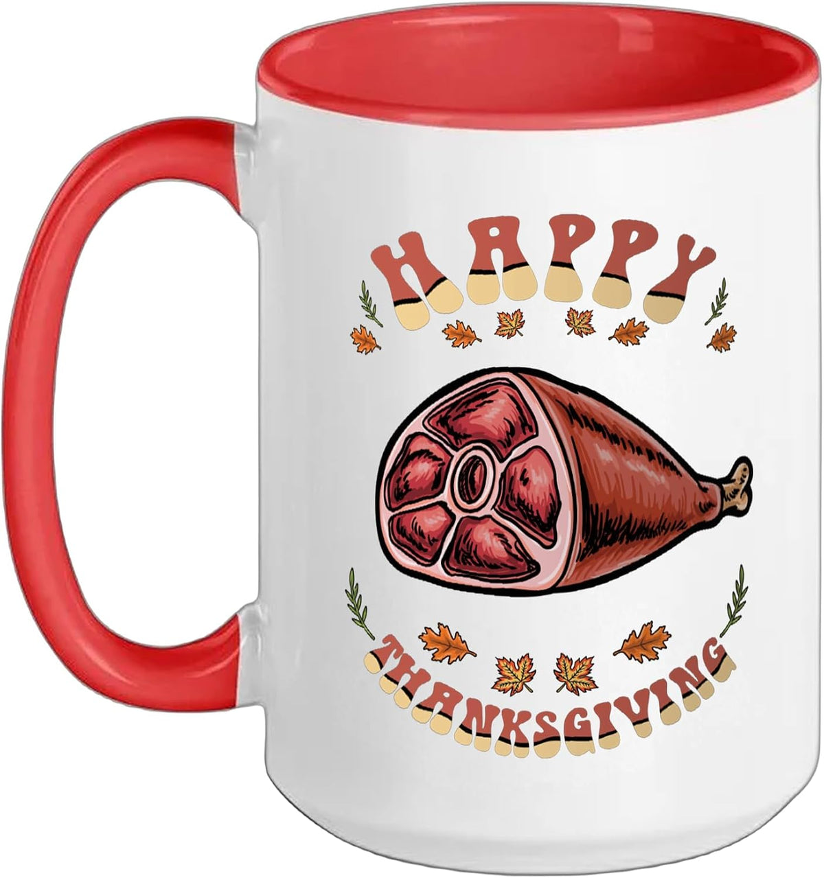 Happy Thanksgiving Ham Ceramic Mug