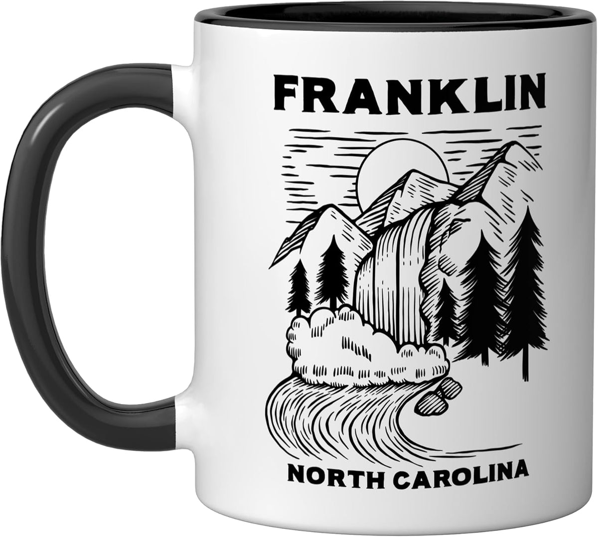 Franklin North Carolina Waterfall Nc Trip Souvenir Ceramic Mug