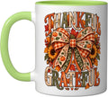 Thanksgiving Grateful Fall Bow Light Ceramic Mug