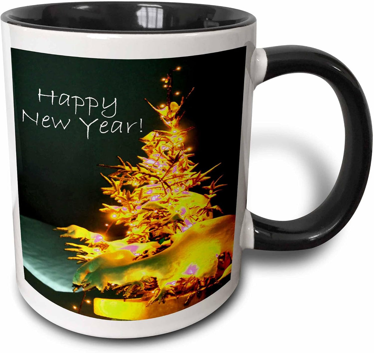 Pretty Christmas Tree Happy New Year Ceramic Mug