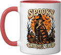 Spooky Crochet Club Witch Black Cat Yarn Lover Halloween Ceramic Mug