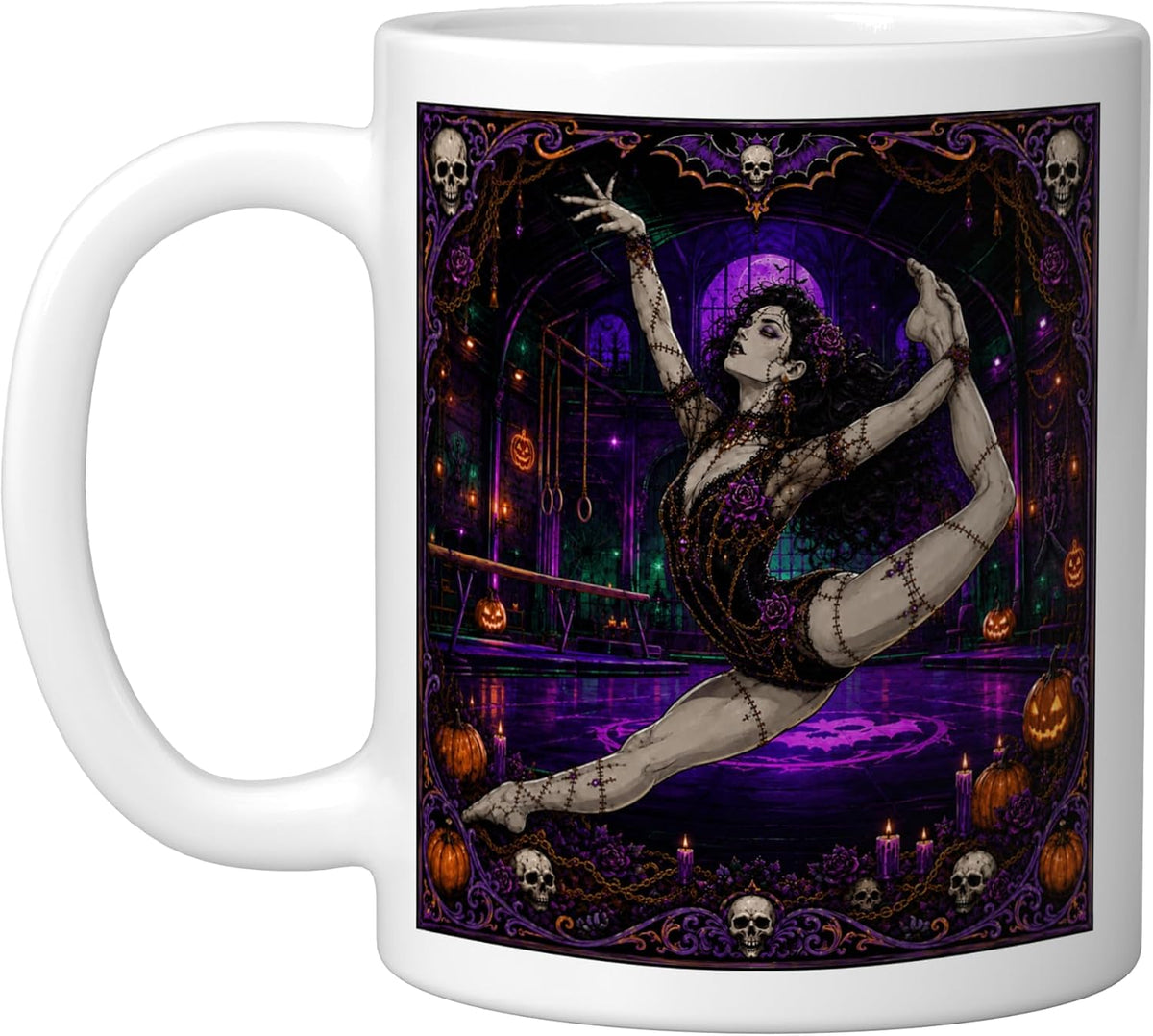 Gymnast Zombie Gymnastics Ghoul Undead Womens Girls Ceramic Mug