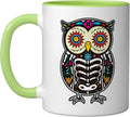 Sugar Skull Owl Dia De Los Muertos Halloween Ceramic Mug