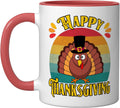 Happy Thanksgiving 2026 For Boys Girls Kids Turkey Day Ceramic Mug