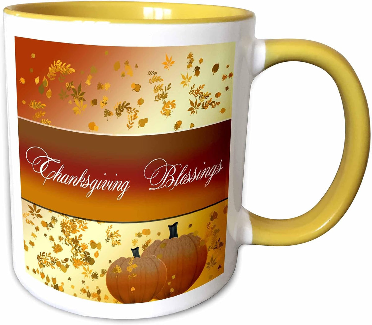 Thanksgiving Blessings, Fall Backdrop Ceramic Mug
