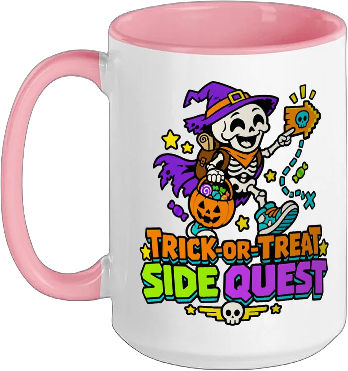 Trick or Treat Side Quest Halloween Treating Ceramic Mug