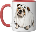 English Bulldog Dog Ghost Halloween Ceramic Mug