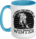 Retro Ice Hockey The Best Part Of Winter Ceramic Mug