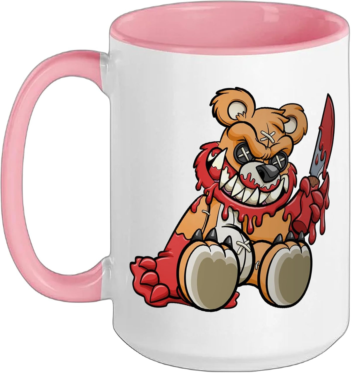 Evil Scary Teddy Bear Cute Halloween Horror Teddy Bear Ceramic Mug