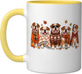 English Bulldog Fall Autumn Dog Mom Cozy Pumpkin Leaves Halloween Mug