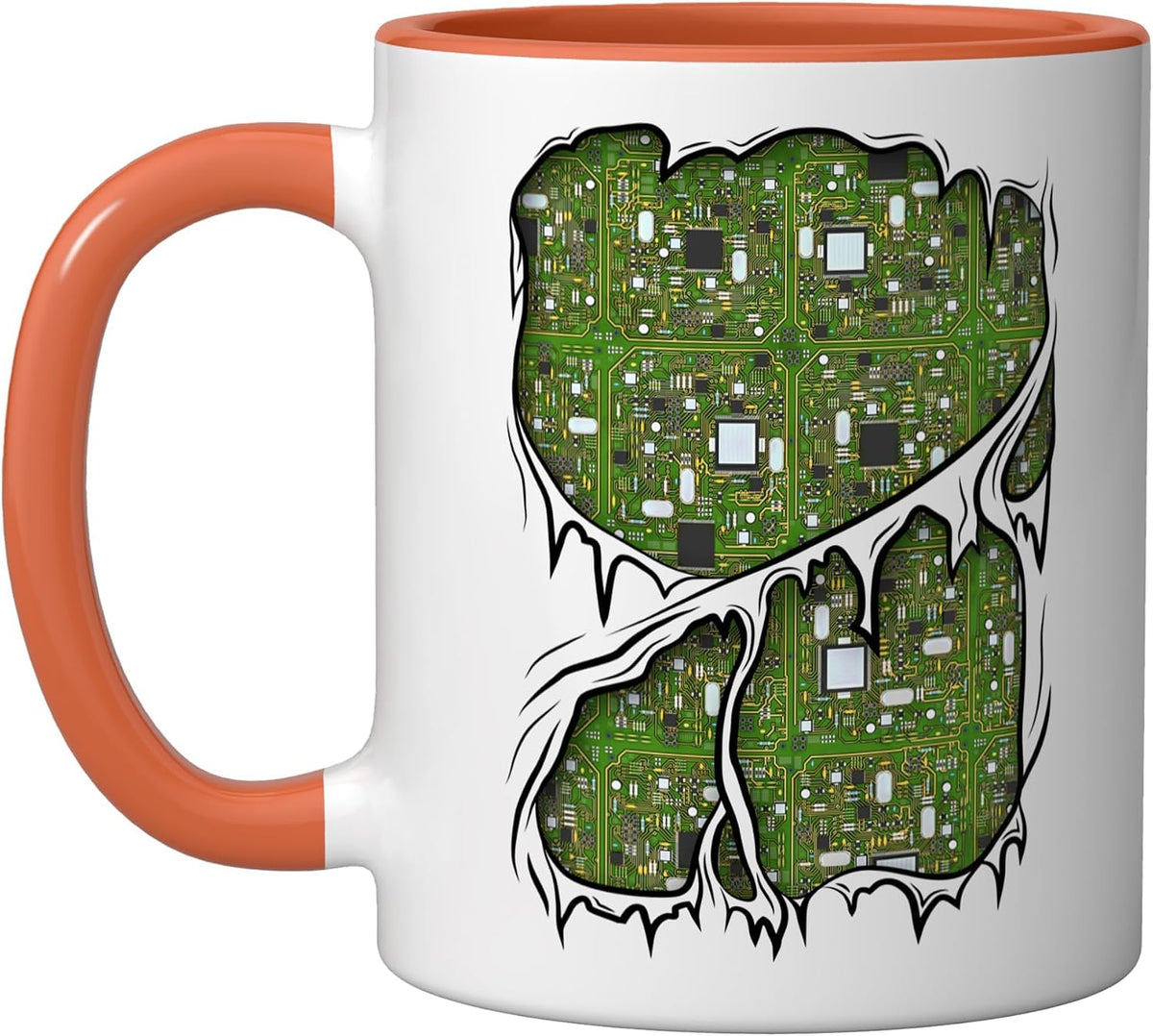 Tech Circuit Board Ripped Design Engineer Computer Ceramic Mug