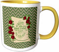 Happy New Year To You All, Scroll, Red Ceramic Mug